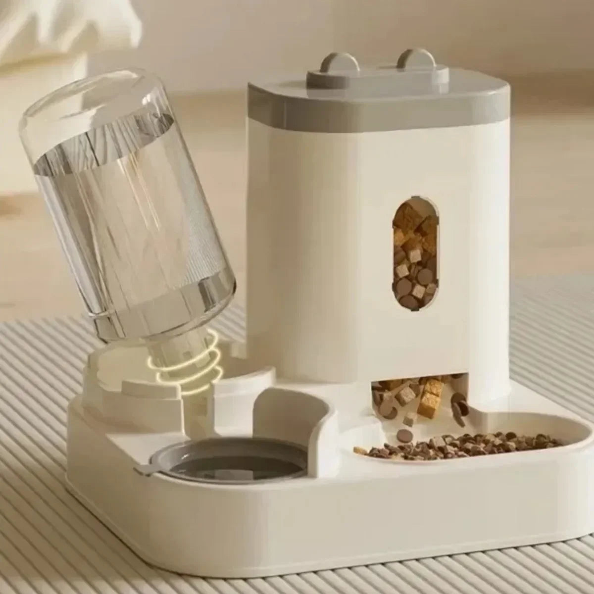 2-in-1 Gravity Pet Feeder & Water Fountain — No Batteries, Large Capacity