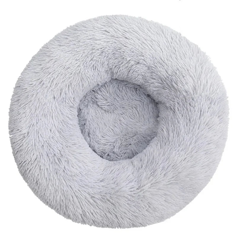 Anxiety Relief Pet Bed – Calming Round Plush Bed for Dogs & Cats (6 Sizes, 12 Colors)