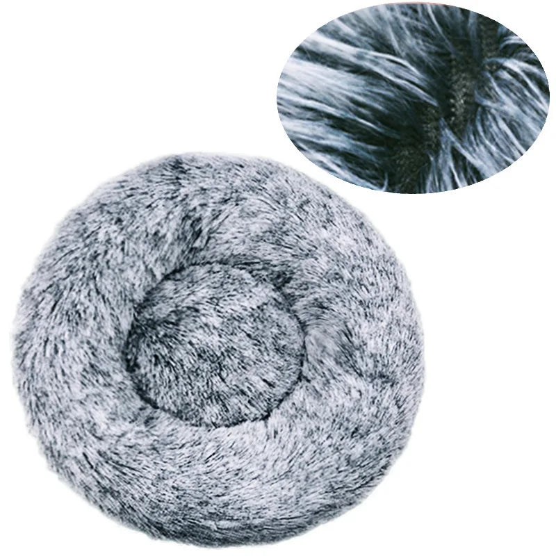 Anxiety Relief Pet Bed – Calming Round Plush Bed for Dogs & Cats (6 Sizes, 12 Colors)