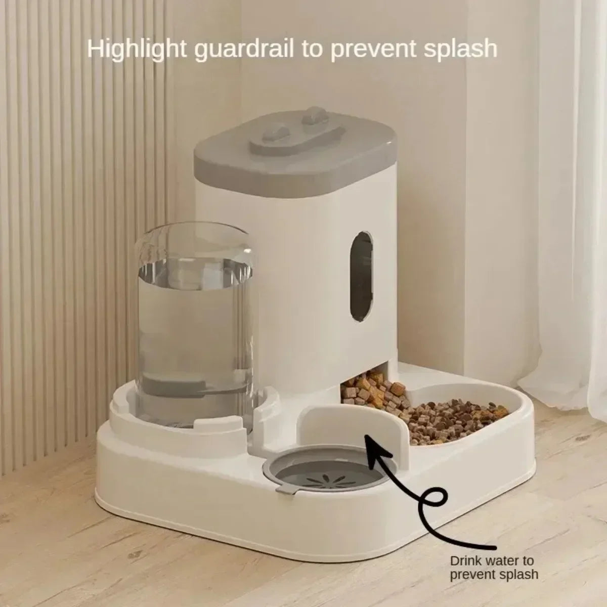 2-in-1 Gravity Pet Feeder & Water Fountain — No Batteries, Large Capacity