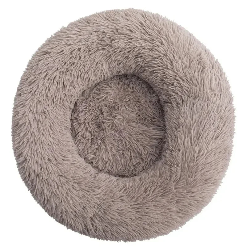 Anxiety Relief Pet Bed – Calming Round Plush Bed for Dogs & Cats (6 Sizes, 12 Colors)