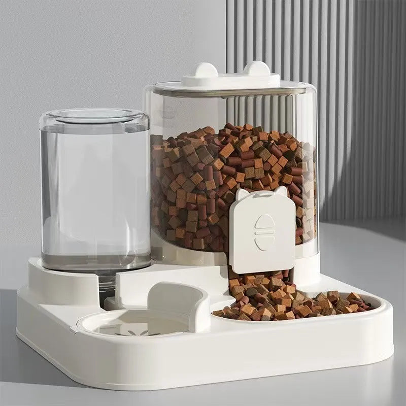 2-in-1 Gravity Pet Feeder & Water Fountain — No Batteries, Large Capacity